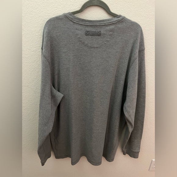 Duluth Trading Co Men's Long Sleeve Gray Henley - Picture 4 of 4